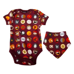 Warner Bros Kawaii Dot Baby Body Suit And Bib Set