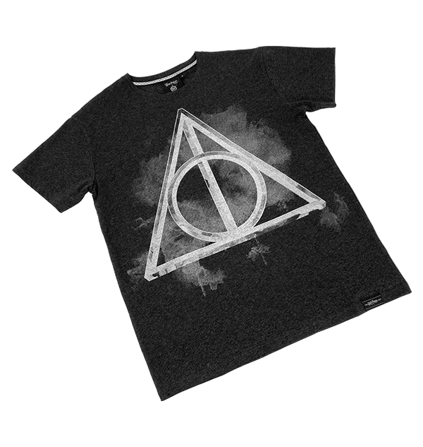 Warner Bros Best Sellers Deathly Hallows Smoky Charcoal T-Shirt 6 Warner Bros Best Sellers Deathly Hallows Smoky Charcoal T-Shirt