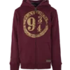 Warner Bros Best Sellers Platform 9 3/4 Kids Zip Hoodie - Burgundy
