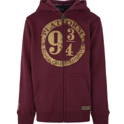Warner Bros Best Sellers Platform 9 3/4 Kids Zip Hoodie - Burgundy