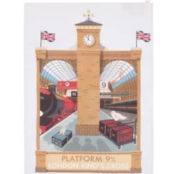 Warner Bros MinaLima Platform 9 3/4 Print Tea-Towel Platform 9¾