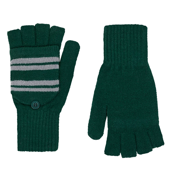 Warner Bros Best Sellers Slytherin Knitted Mitten Capped Gloves 3 Warner Bros Best Sellers Slytherin Knitted Mitten Capped Gloves