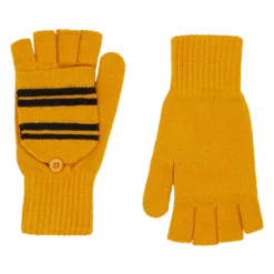 Warner Bros Hufflepuff Knitted Mitten Capped Gloves