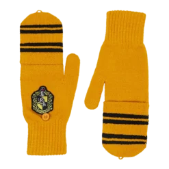 Warner Bros Hufflepuff Knitted Mitten Capped Gloves