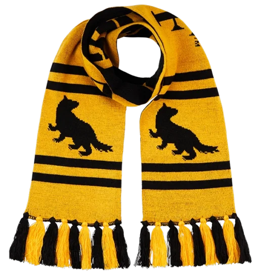Warner Bros Best Sellers Hufflepuff Reversible Knit Scarf